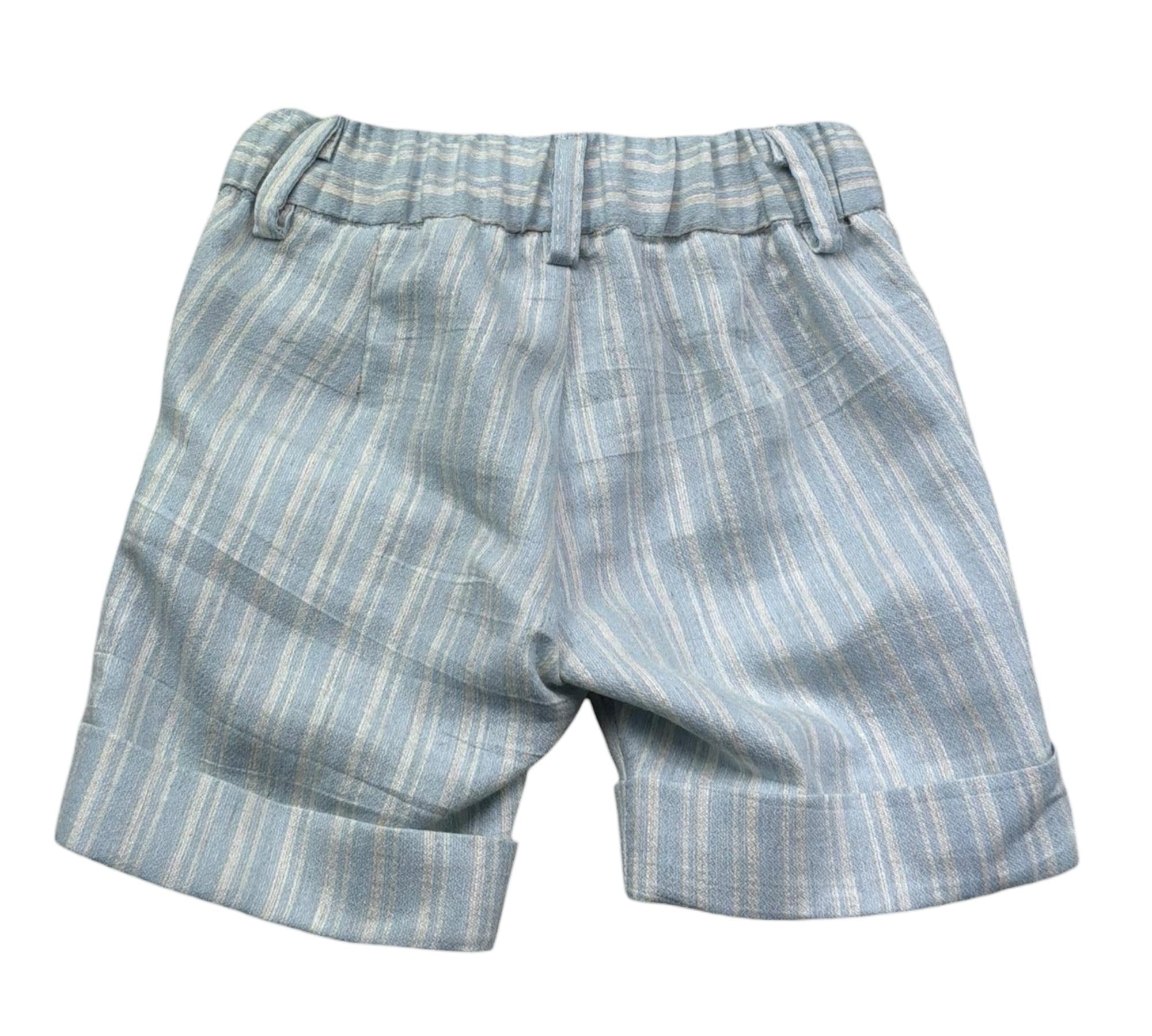 Le Bebe Bermuda Fantasia A Righe con Elastico In Vita per Neonato LBB5378 AZZURRO LE BEBE 