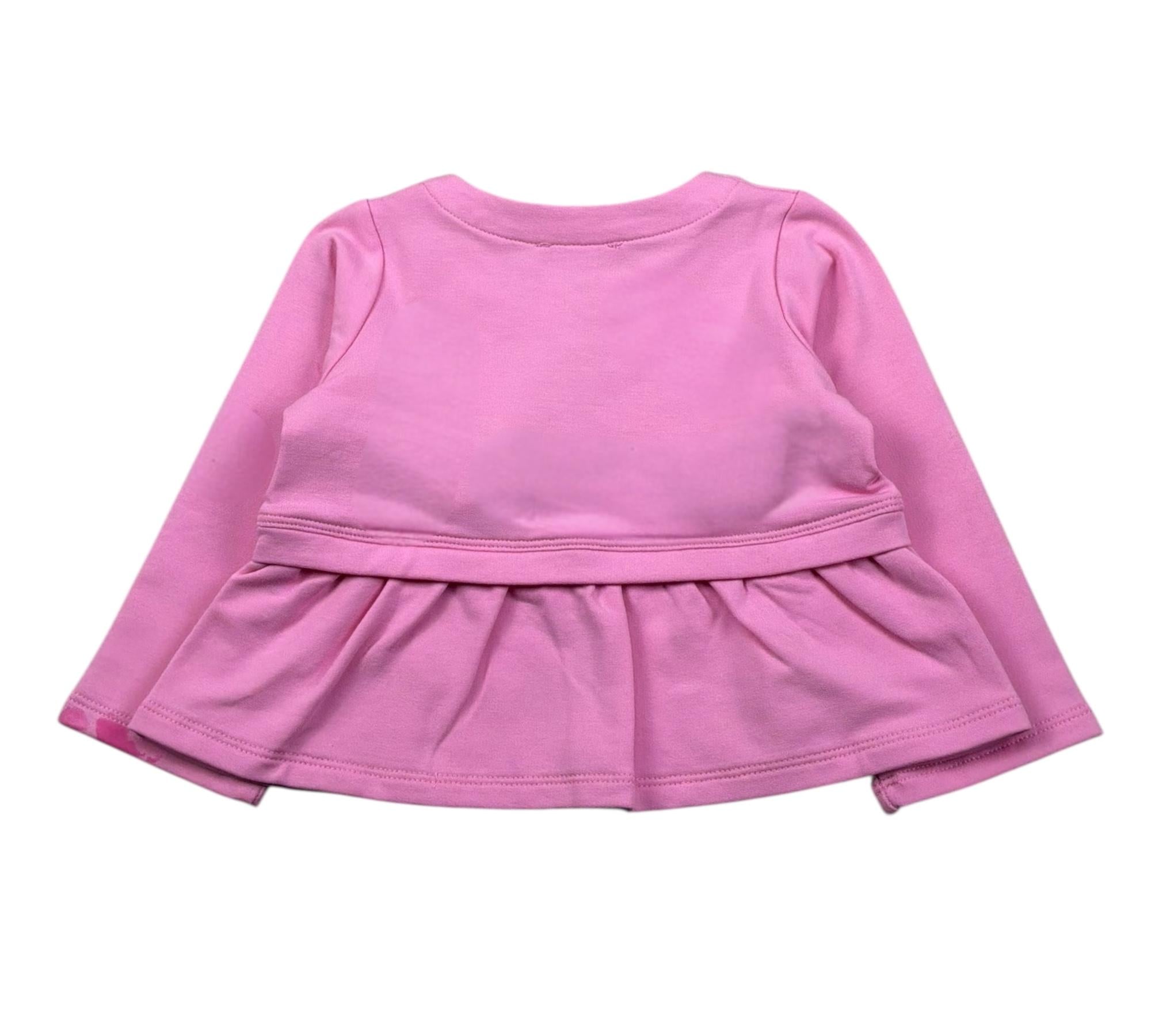 Liu Jo Felpa con Zip Tinta Unita con Ricamo per Neonata HA5084 ROSA LIU JO 