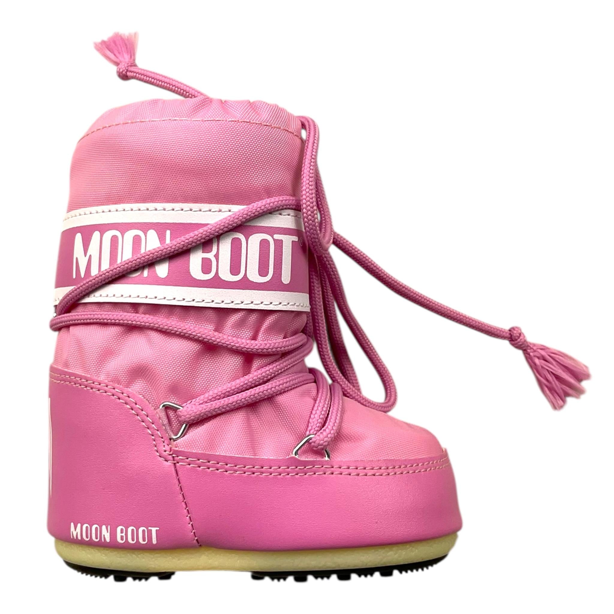 MOON BOOT stivali tinta unita con lacci e logo Rosa per Neonata 80D1400430F ROSA MOON BOOT 