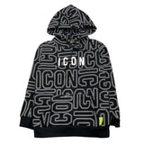 ICON felpa chiusa con cappuccio tinta unita stampa fantasia Nero per Bambino IBSW0024301 NERO ICON 