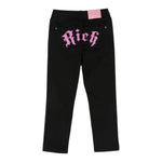 JOHN RICHMOND jeans tinta unita con stampa Nero per Bambina RGA24130JEXXX NERO JOHN RICHMOND 