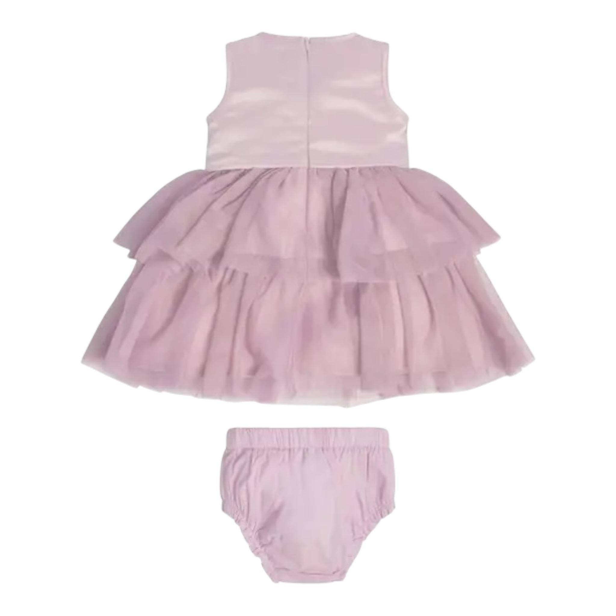 Guess Set Abito-Coulotte Tinta Unita Giromanica per Neonata A3RK26KBL10 ROSA GUESS 