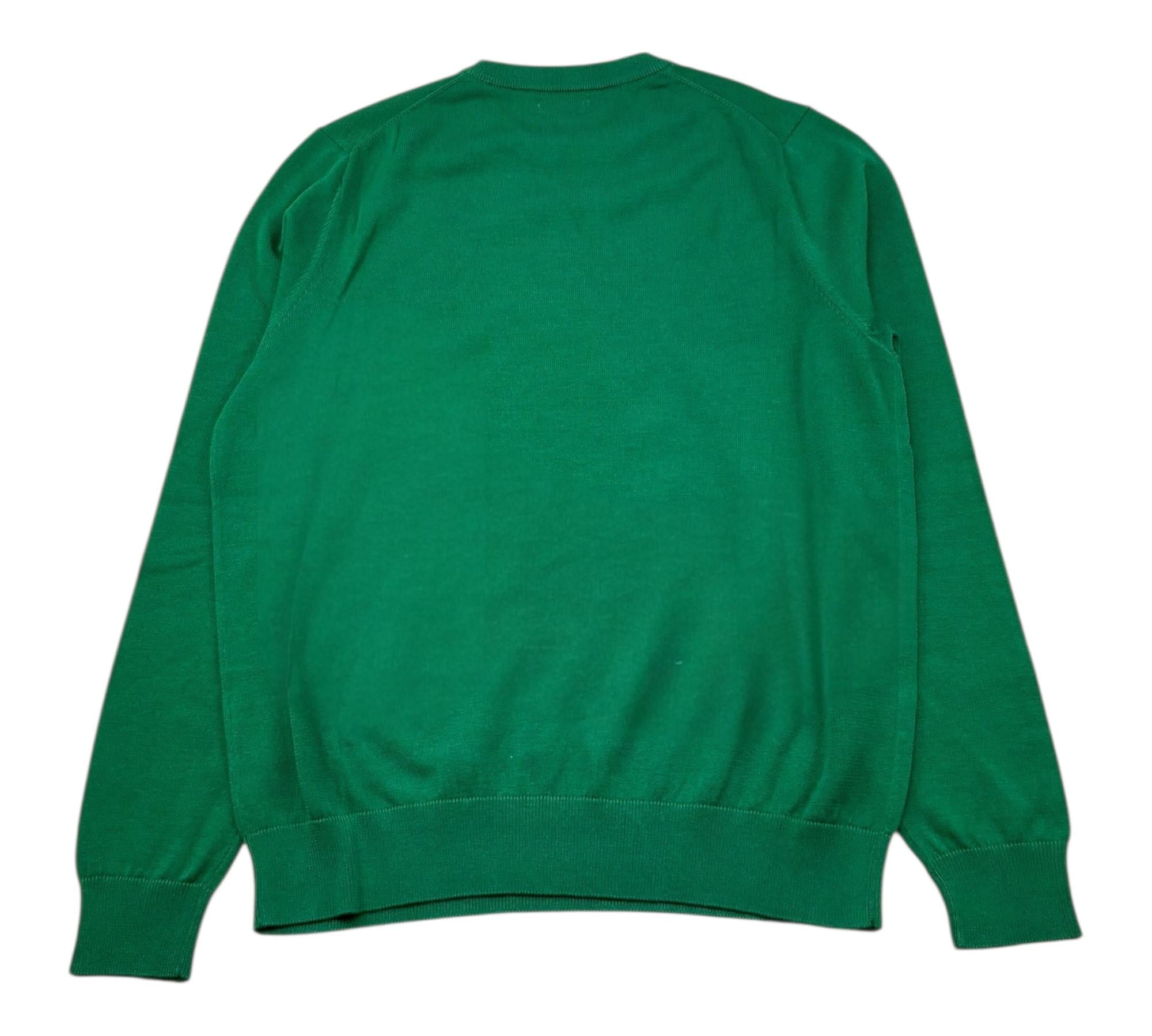 Sun68 Maglia Girocollo Tinta Unita con Logo per Bambino K33301 VERDE SUN68 