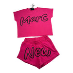 Marc Ellis Completo 2 Pezzi T-Shirt-Short Fuxia per Bambina JMJCM01236X FUXIA MARC ELLIS 