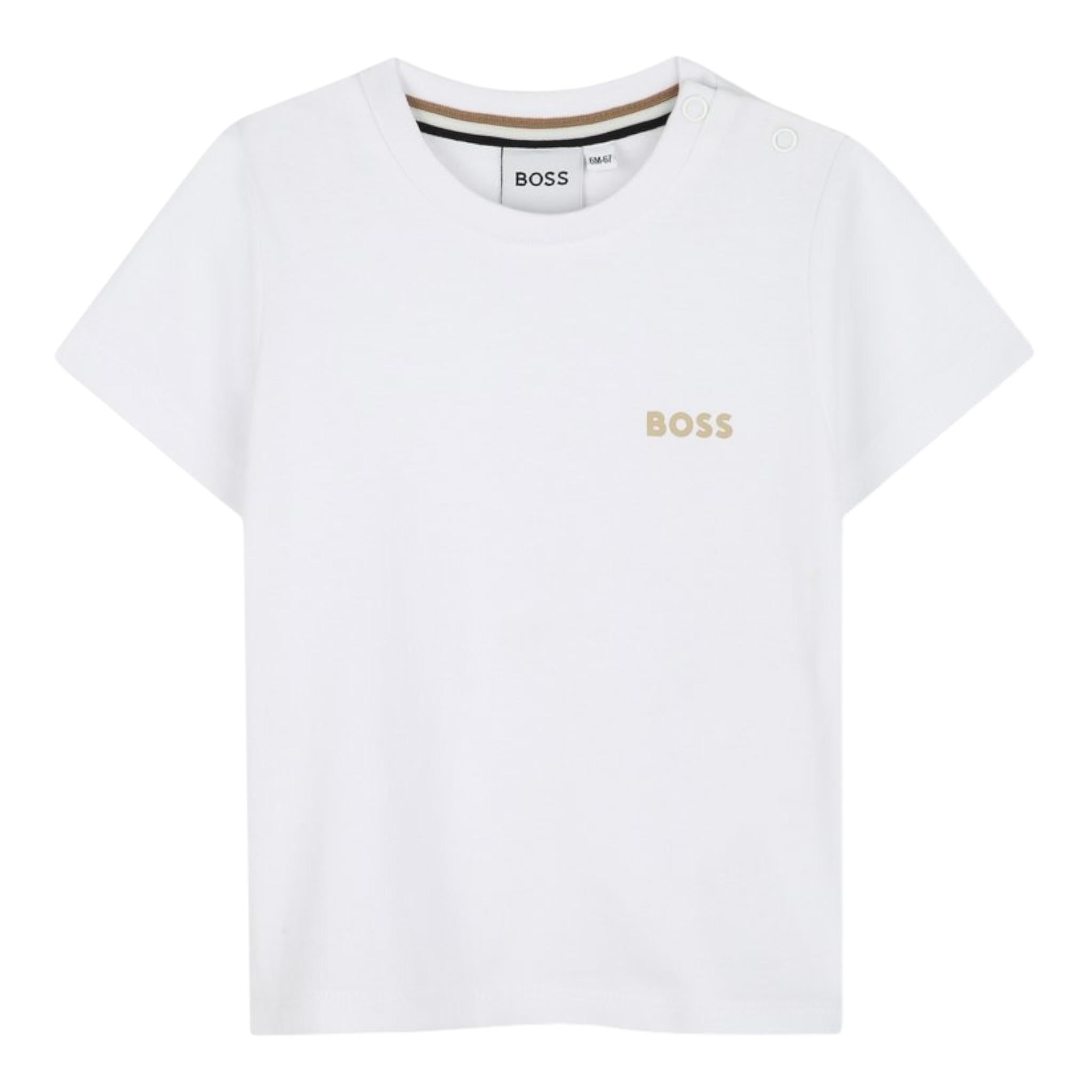 Boss Completo 2 Pezzi T-Shirt-Bermuda per Neonato J52119 BIANCO/BLU BOSS 