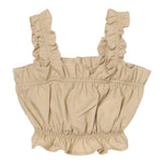 Dondup Top Giromanica Tinta Unita per Bambina DFCA031 BEIGE DONDUP 