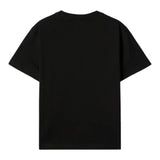 Off-White – Einfarbiges T-Shirt mit Rundhalsausschnitt und Print in Schwarz für Jungen