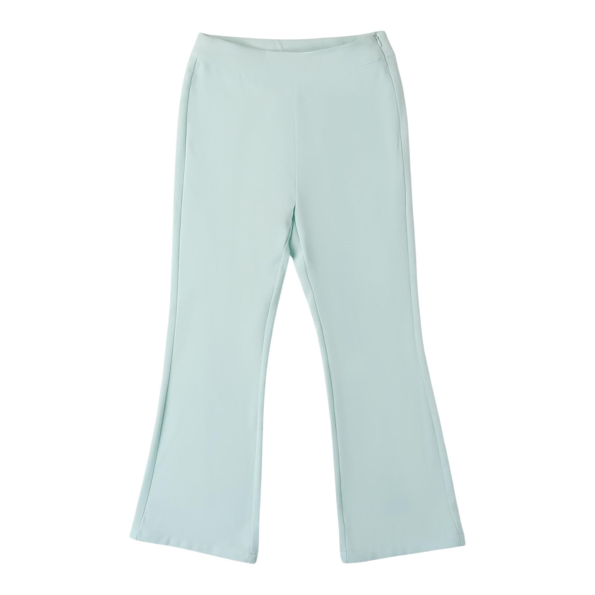 Sarabanda Pantalone Tinta Unita Modello A Zampa per Bambina 0B476X VERDE ACQUA SARABANDA 