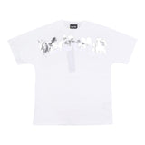 Disclaimer Schlichtes T-Shirt mit Kontrastdruck Weiß für Mädchen