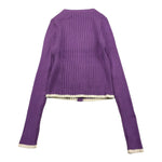 LIU JO cardigan tinta unita a costine Viola per Bambina GF4051MA12P VIOLA LIU JO 