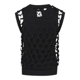 Dkny Canotta Tinta Unita Cont Trafori per Bambina D62317 NERO DKNY 