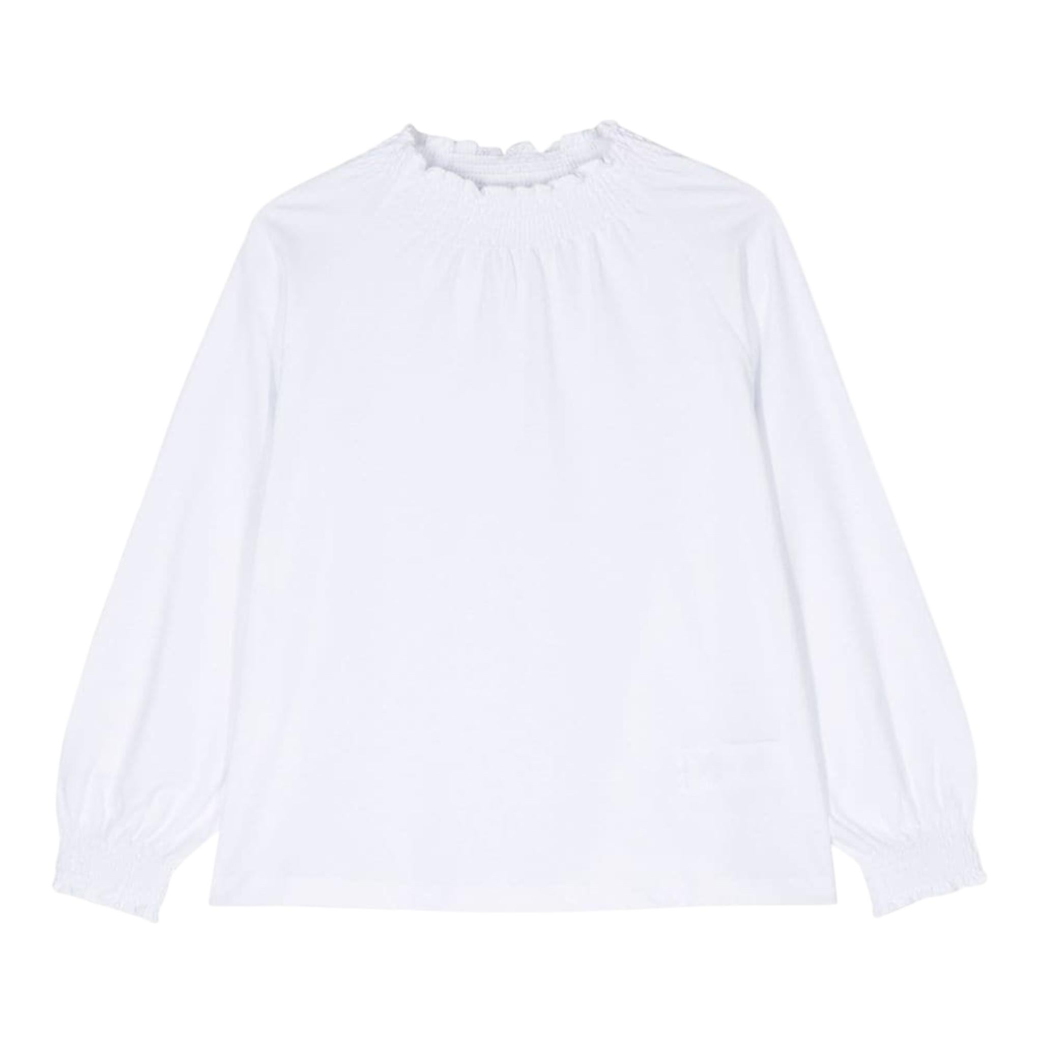 DOU DOU shirt tinta unita con collo elasticizzato Bianco per Bambina DT8A10X BIANCO DOU DOU 