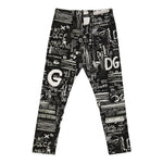 DOLCE & GABBANA leggins tinta unita con stampe in contrasto Nero per Bambina L5JP5B NERO DOLCE & GABBANA 
