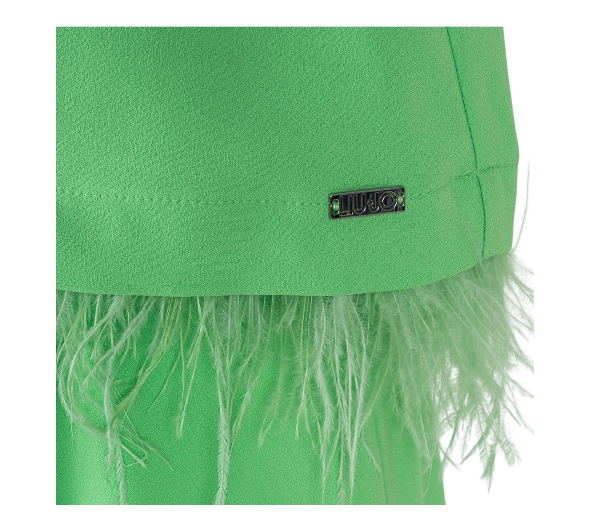 Liu Jo Tuta Tinta Unita con Frange per Bambina GA5134X VERDE LIU JO 