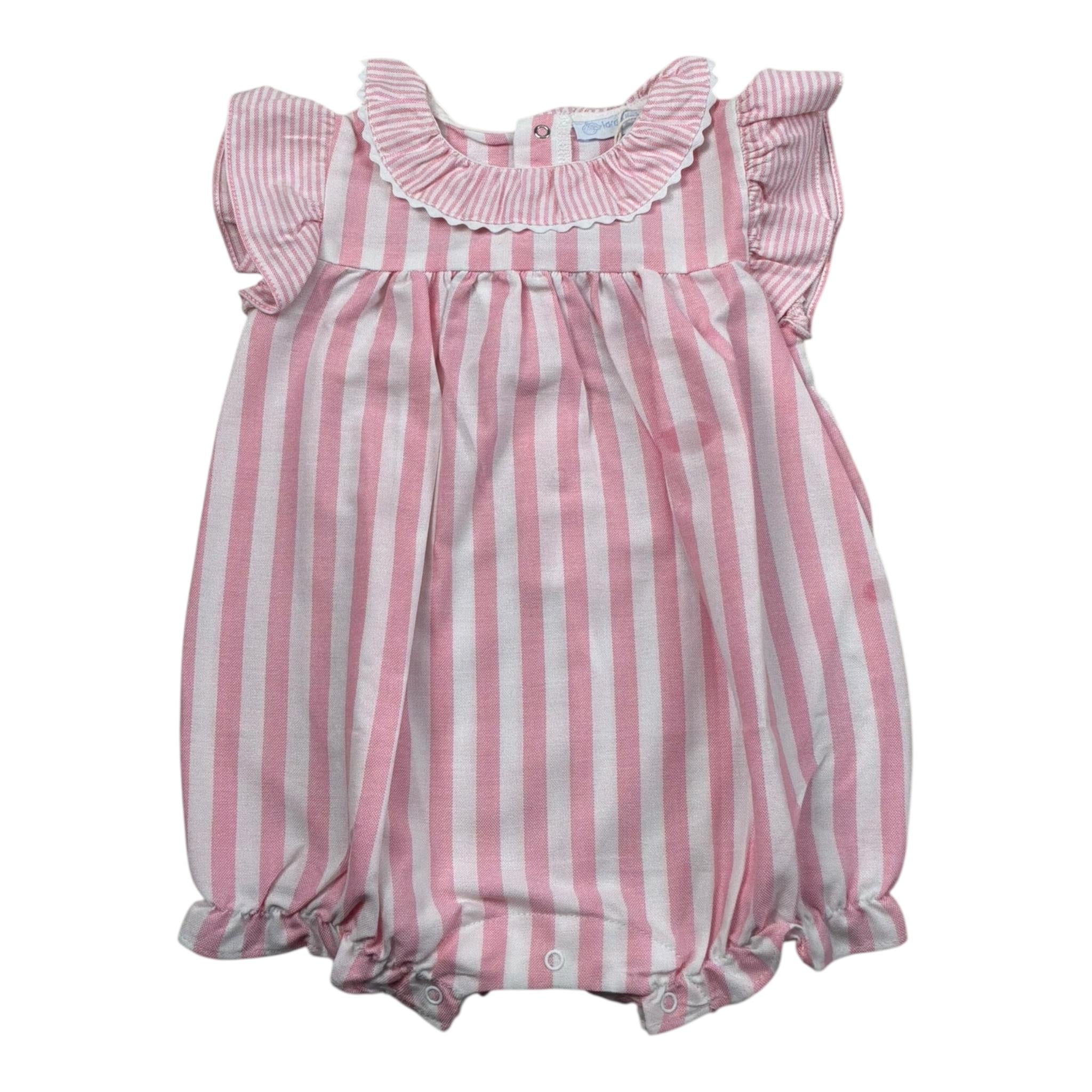 Laranjinha Pagliaccetto Bicolore con Fantasia A Righe per Neonata 92984V5837R57 BIANCO/ROSA LARANJINHA 