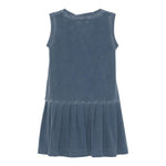 Il Gufo Abito Tinta Unita Giromanica per Bambina P25VA333N0107J BLU IL GUFO 