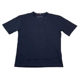 Tommy Hilfiger T-Shirt Girocollo Tinta Unita con Logo per Bambino KB0KB085755 BLU TOMMY HILFIGER 