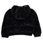 REFRIGUE giubbino tinta unita in camoscio con cappuccio Nero per Bambina 2841O00010 NERO REFRIGUE 