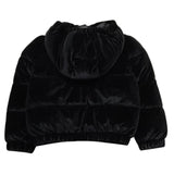 REFRIGUE giubbino tinta unita in camoscio con cappuccio Nero per Bambina 2841O00010 NERO REFRIGUE 