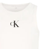 Calvin Klein Canotta Tinta Unita con Logo per Bambina IG0IG02435XX PANNA CALVIN KLEIN 