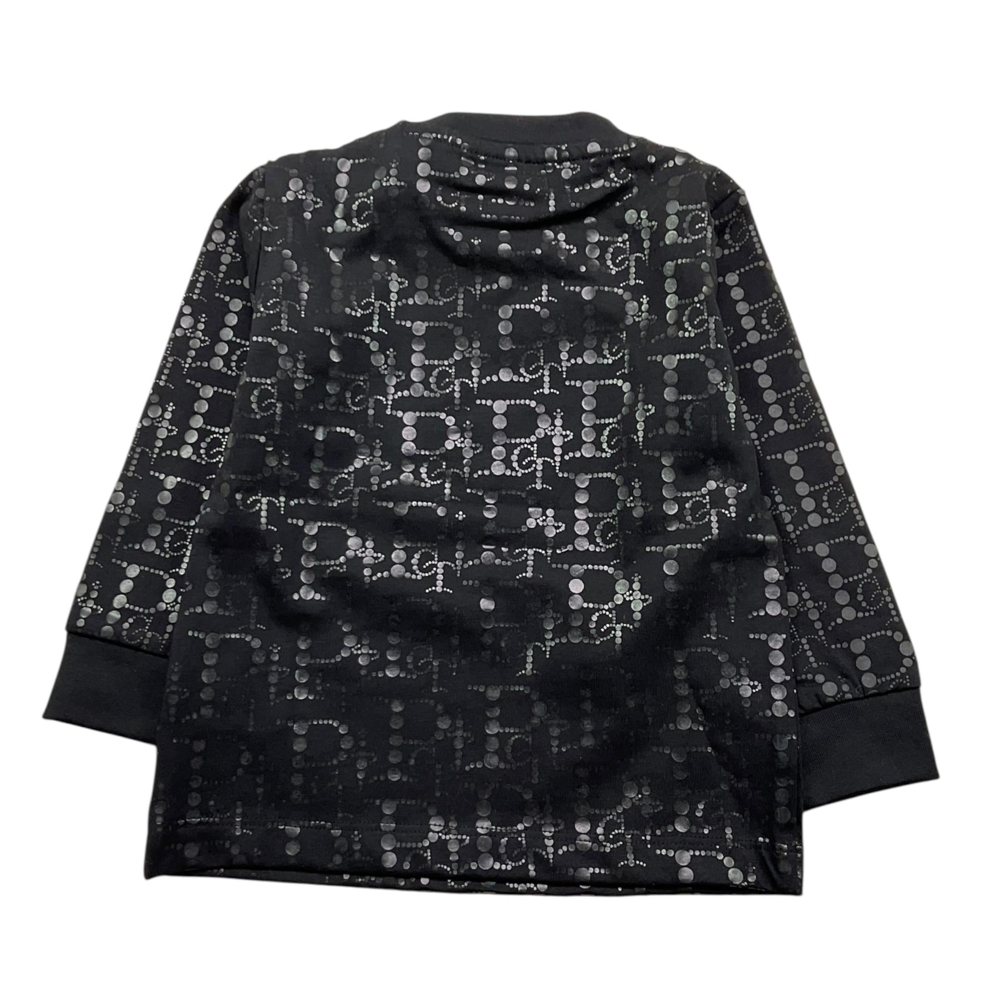 CESARE PACIOTTI shirt girocollo tinta unita con stampa Nero per Neonato TSP5351BXN NERO CESARE PACIOTTI 