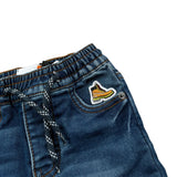 Timberland Bermuda In Denim tinta unita con Elastico In Vita Blu per Neonato T04A43 BLU TIMBERLAND 