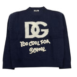 DOLCE & GABBANA maglia girocollo tinta unita con ricamo logo Blu per Bambino L5KWJ6 BLU DOLCE & GABBANA 