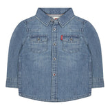 LEVI'S camicia in denim tinta unita  Azzurro per Bambino 6E6866J AZZURRO LEVI'S 