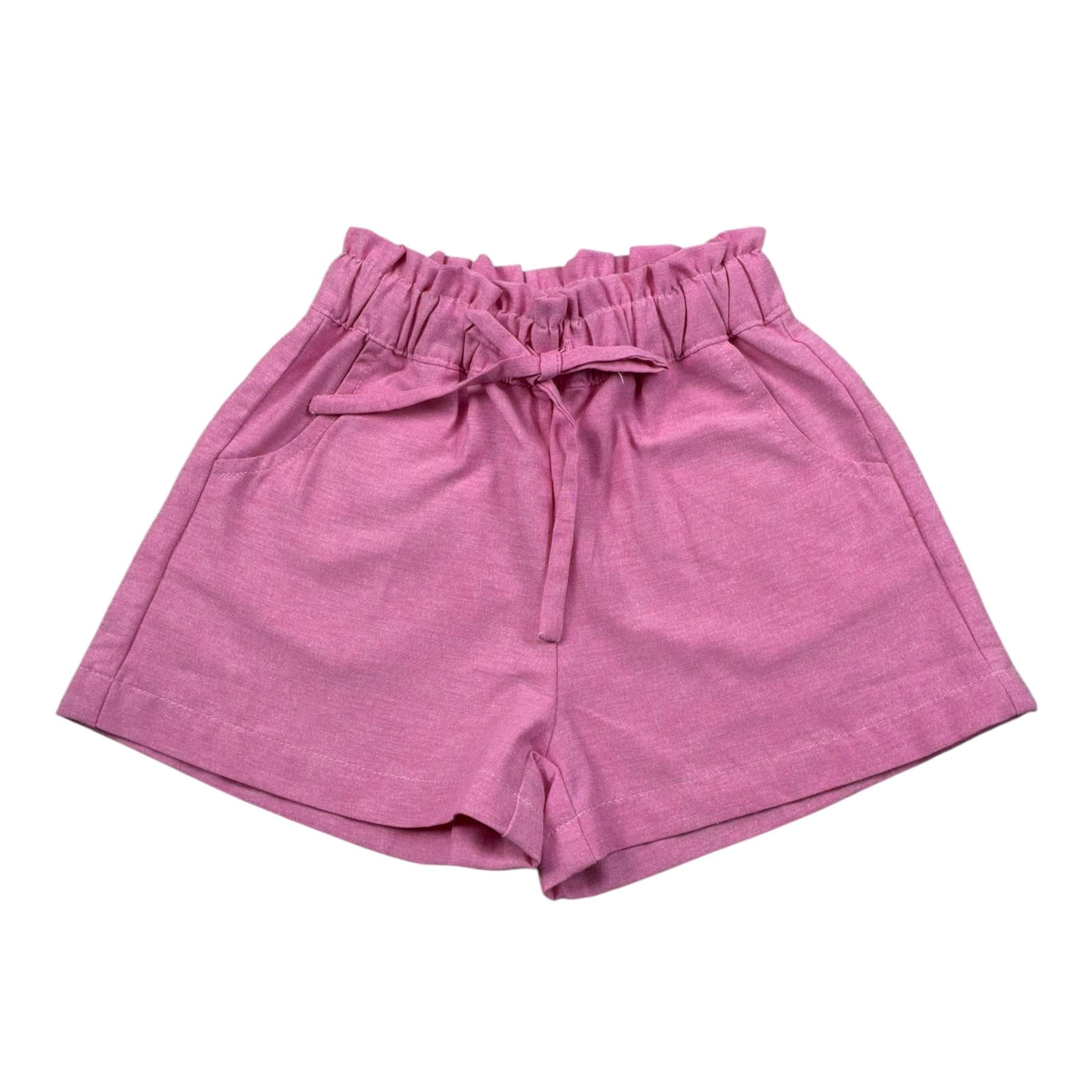 Malvi & Co Short tinta unita con Elastico In Vita Rosa per Neonata S25M032SHLCN ROSA MALVI & CO 