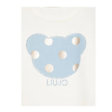 LIU JO shirt girocollo tinta unita con stampa in contrasto Panna per Bambina KF4067 PANNA LIU JO 