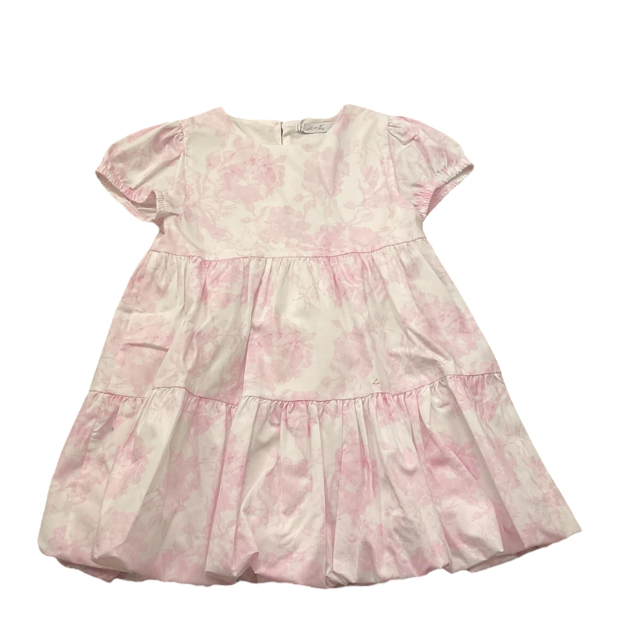 M+E' Abito Tinta Unita con Fantasia Fiori per Neonata UE1775 BIANCO M+E' 