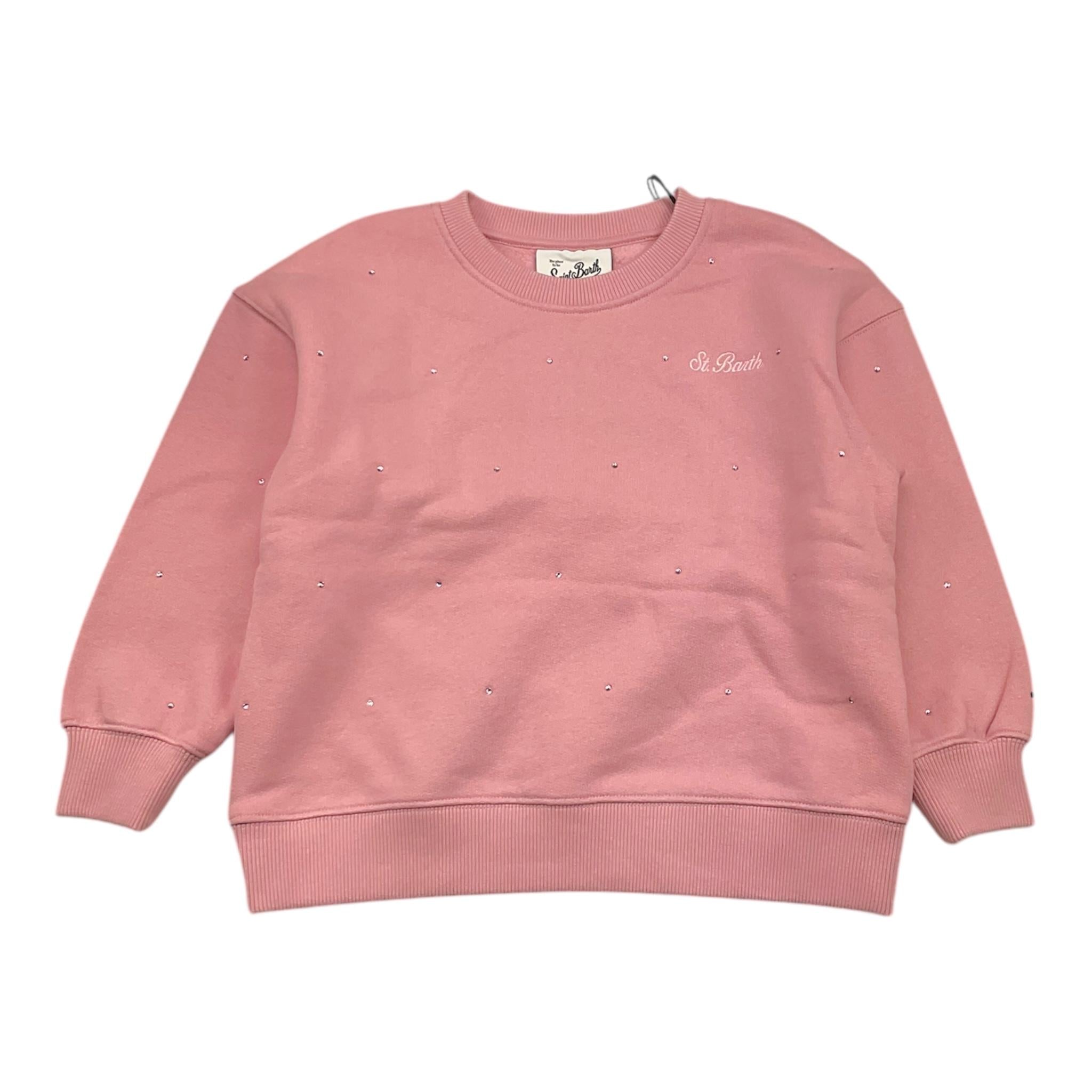 SAINT BARTH felpa girocollo tinta unita con brillantini Rosa per Bambina BRIONY ROSA SAINT BARTH 