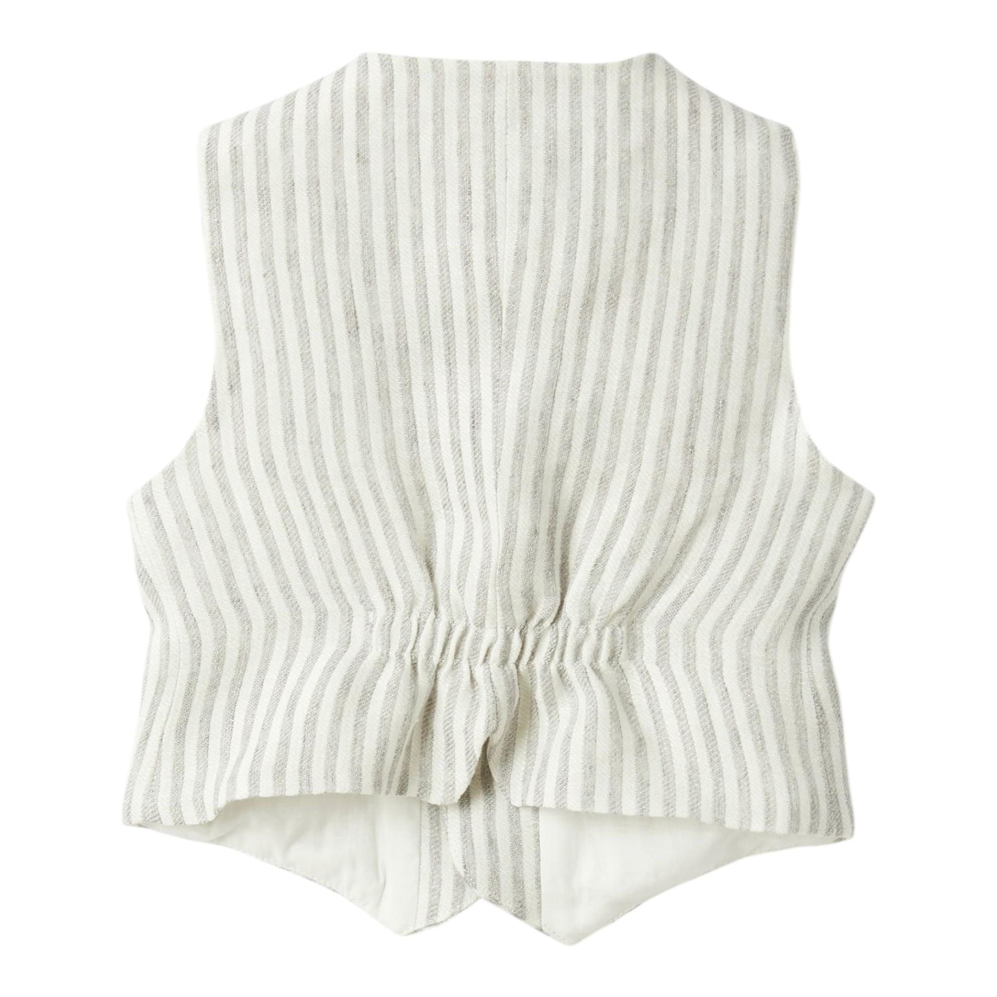 Il Gufo Gilet Fantasia A Righe per Neonato P25GI005L1018 BIANCO/BEIGE IL GUFO 