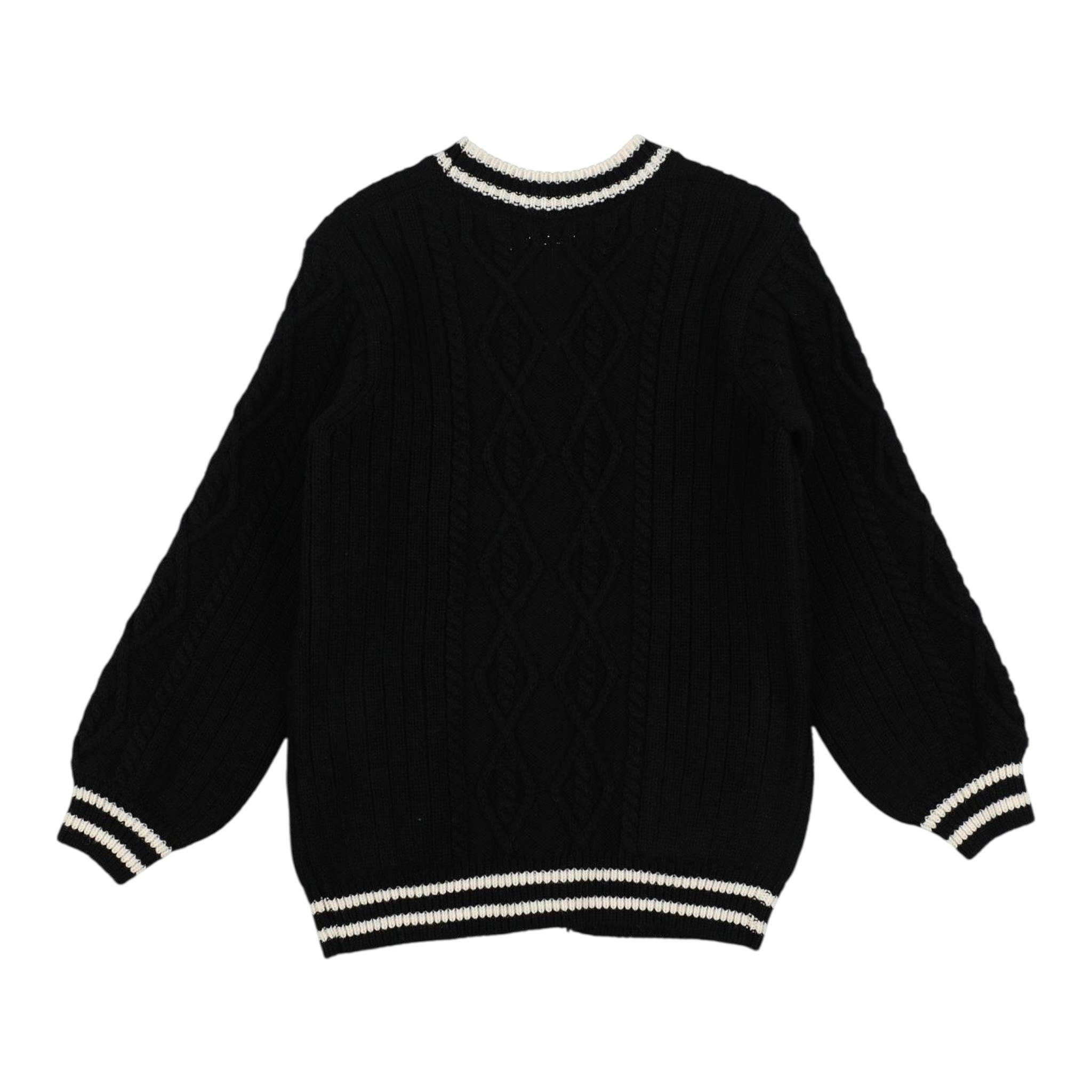 ELISABETTA FRANCHI cardigan tinta unita con profili in contrasto Nero per Bambina EFMA142 NERO ELISABETTA FRANCHI 