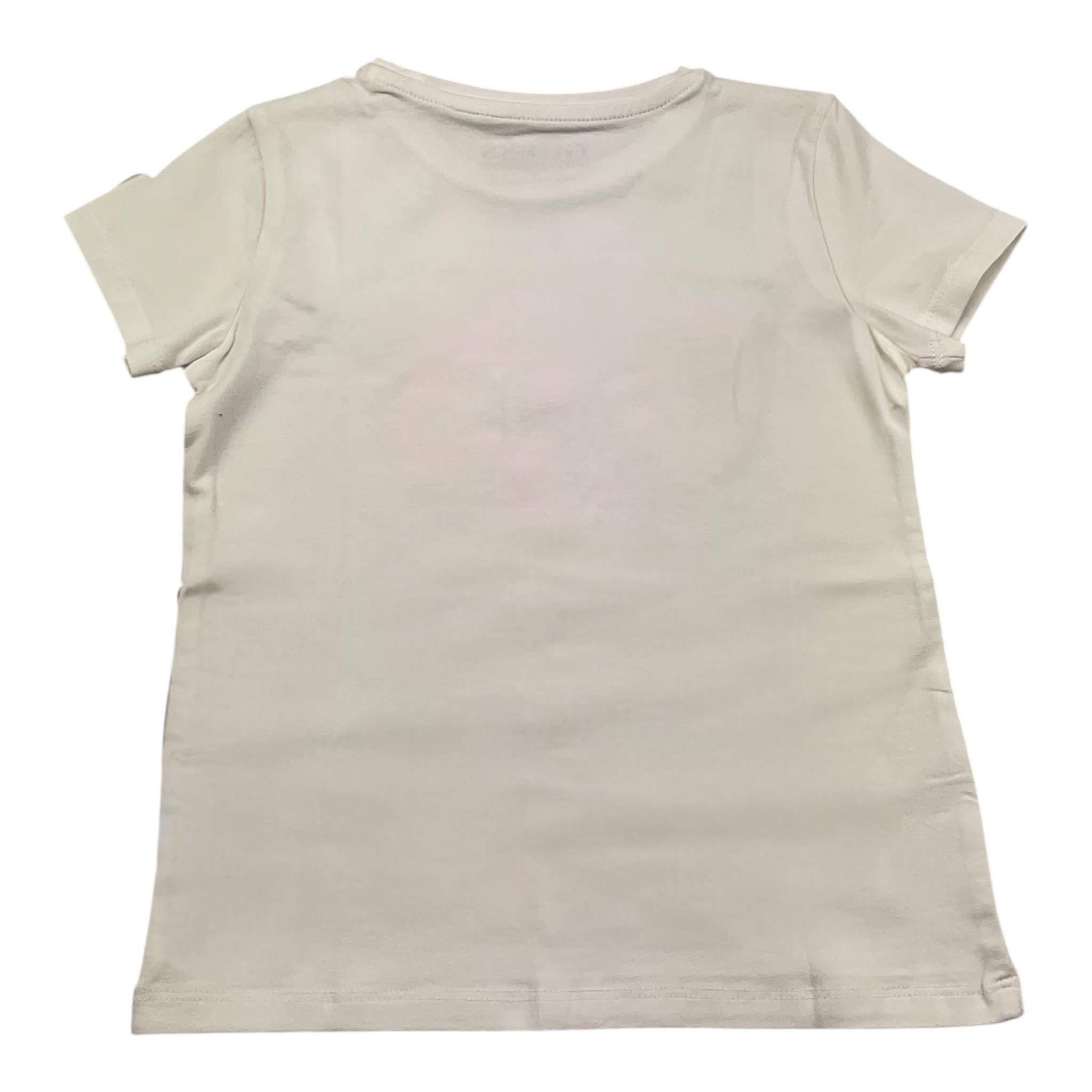 Guess T-Shirt Girocollo Tinta Unita con Logo per Bambina K5RI02K6YW4 BIANCO GUESS 