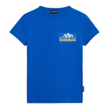 NAPAPIJRI t-shirt girocollo tinta unita con stampa Blu per Bambino NP0A4HR7B2L1 BLU NAPAPIJRI 