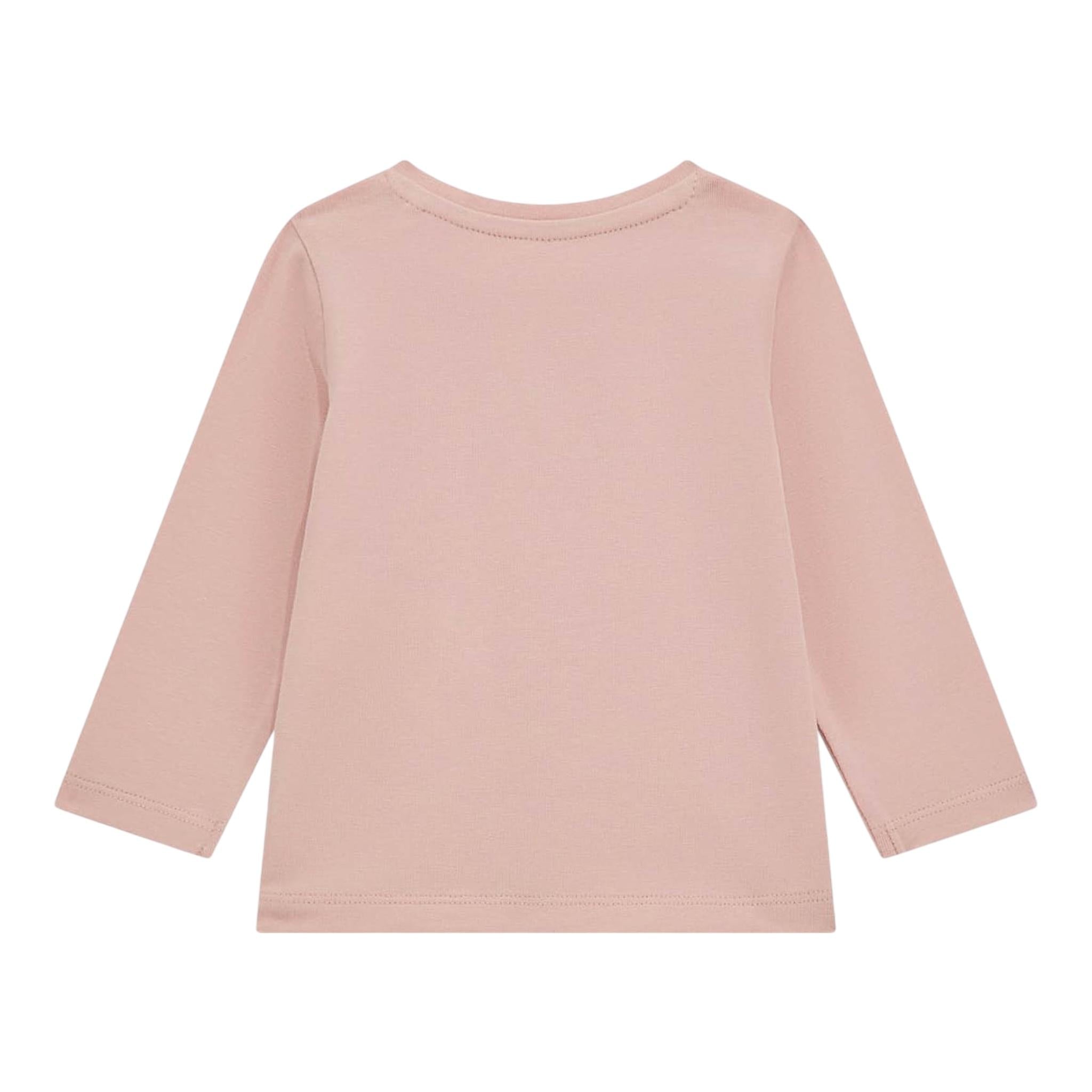 GUESS shirt girocollo tinta unita con stampa in contrasto Rosa per Neonata A4BI03J1314 ROSA GUESS 