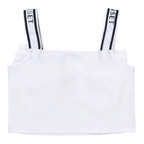 Twinset Schlichtes Top mit Schleife und Logo-Trägern Weiß für Mädchen