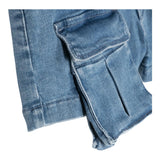 Miss Blumarine – Einfarbiger Jeansrock mit blauen Taschen für Mädchen