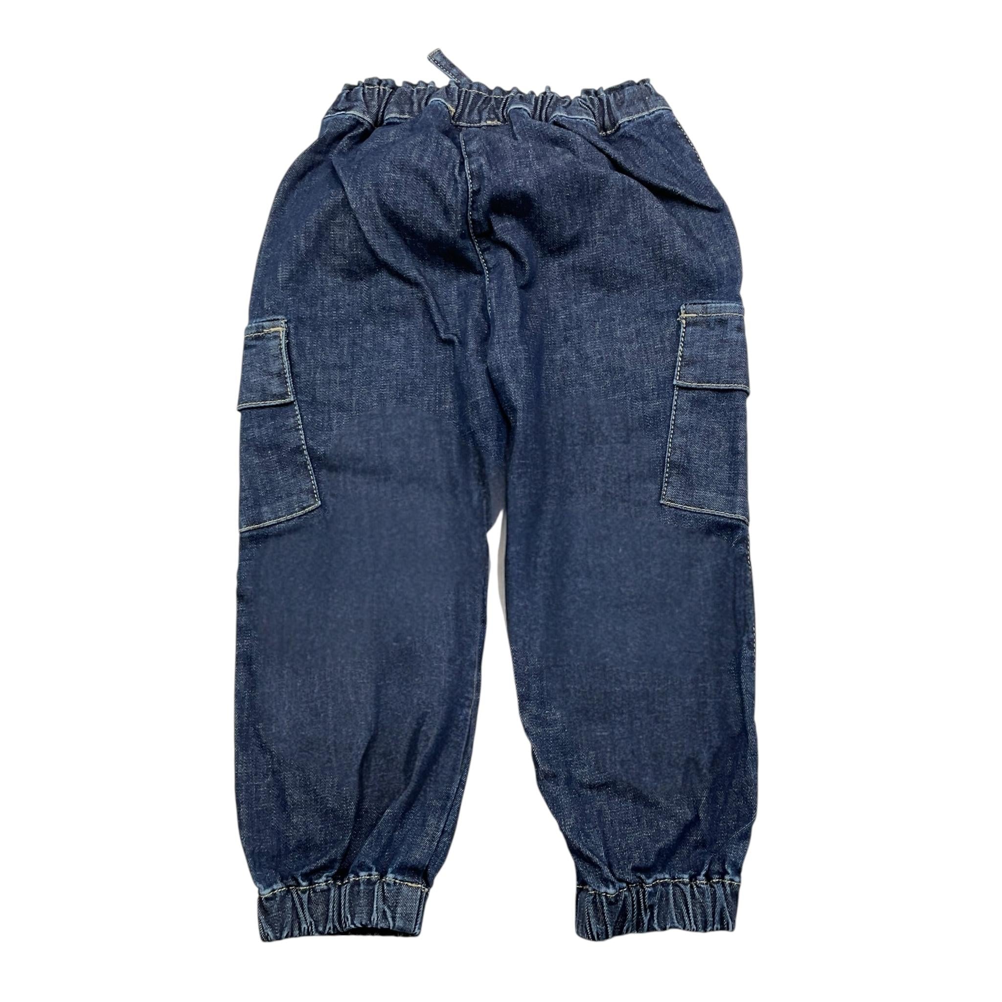 PLEASE jeans tinta unita con elastico in vita Blu per Bambina PE58012G65 BLU PLEASE 
