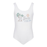 Saint Barth Costume Intero Tinta Unita con Brillantini per Neonata CARA00101N BIANCO SAINT BARTH 