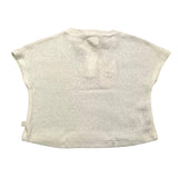 Teddy E Minou Poloshirt mit halben Ärmeln und Rundhalsausschnitt, einfarbig, weiß, für Neugeborene