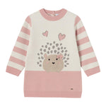 MAYORAL abito tinta unita in maglia cn stampa Rosa per Neonata 2918X ROSA MAYORAL 