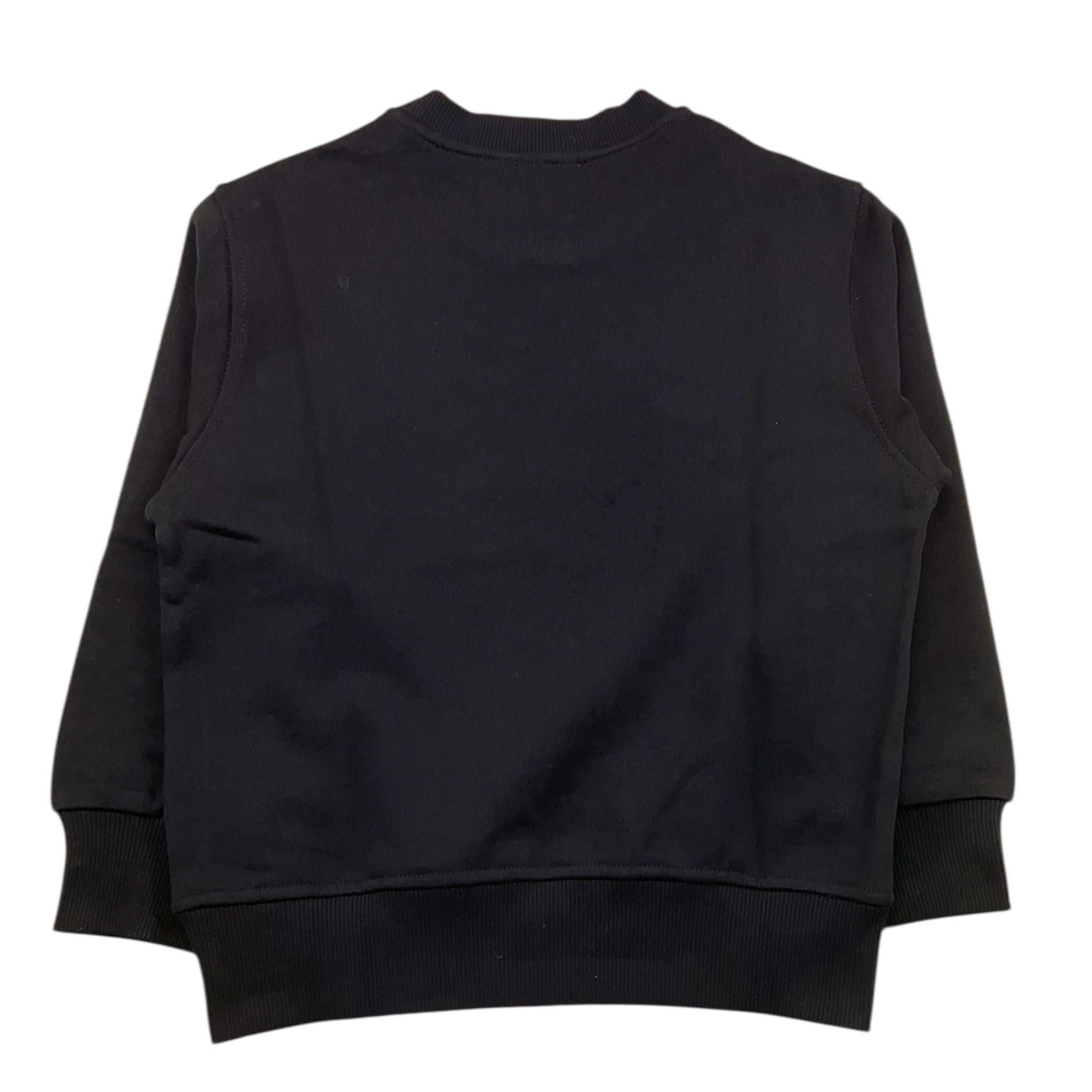 DIESEL felpa chiusa girocollo tinta unita con logo Nero per Bambino J02040 NERO DIESEL 