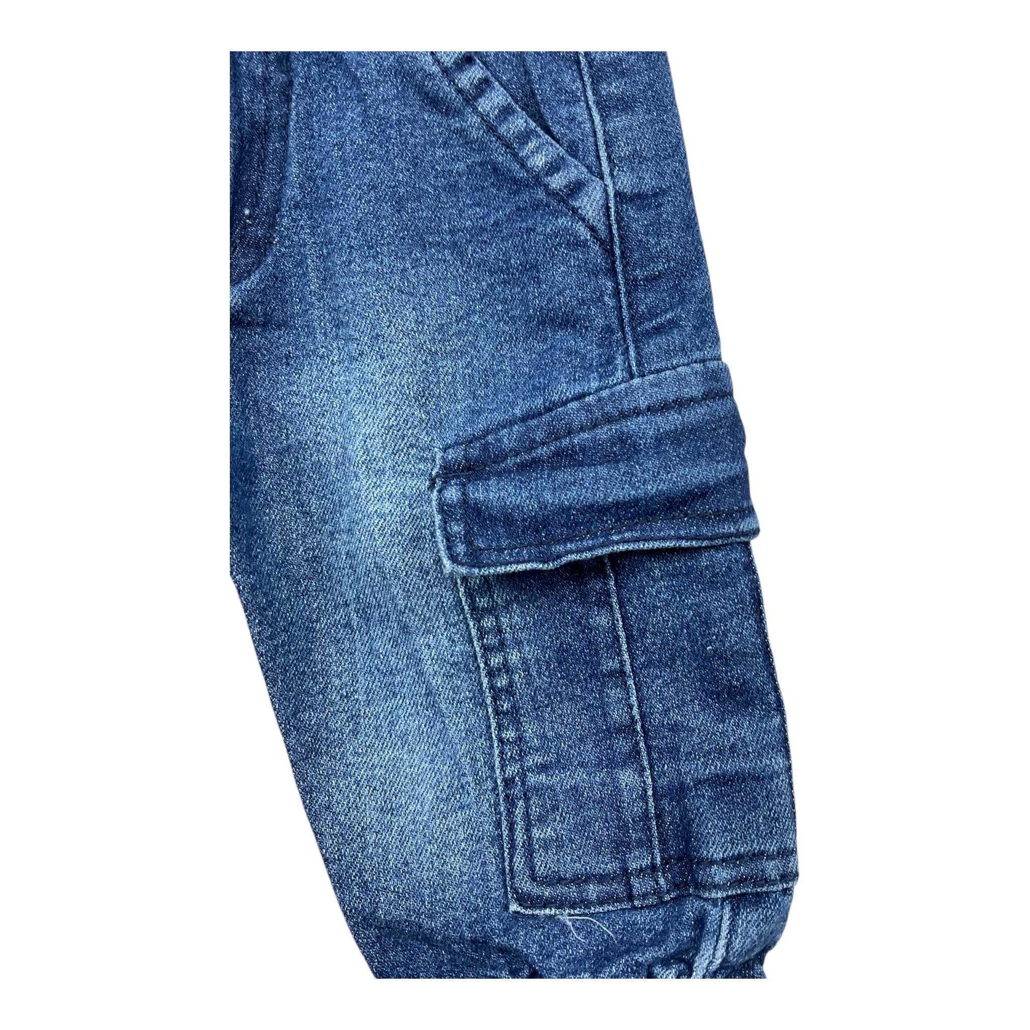 EMC jeans tinta unita con tasconi Blu per Neonato BZ7073 BLU EMC 