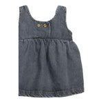 PLAY UP abito in denim tinta unita con bottoni Nero per Bambina PA022AP11457J NERO PLAY UP 