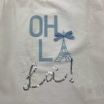 PLEASE shirt girocollo tinta unita con stampa Panna per Bambina ML07030G65J PANNA PLEASE 