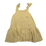 Wedoble Abito Giromanica Tinta Unita con Ricami per Bambina V2507304AJ GIALLO WEDOBLE 