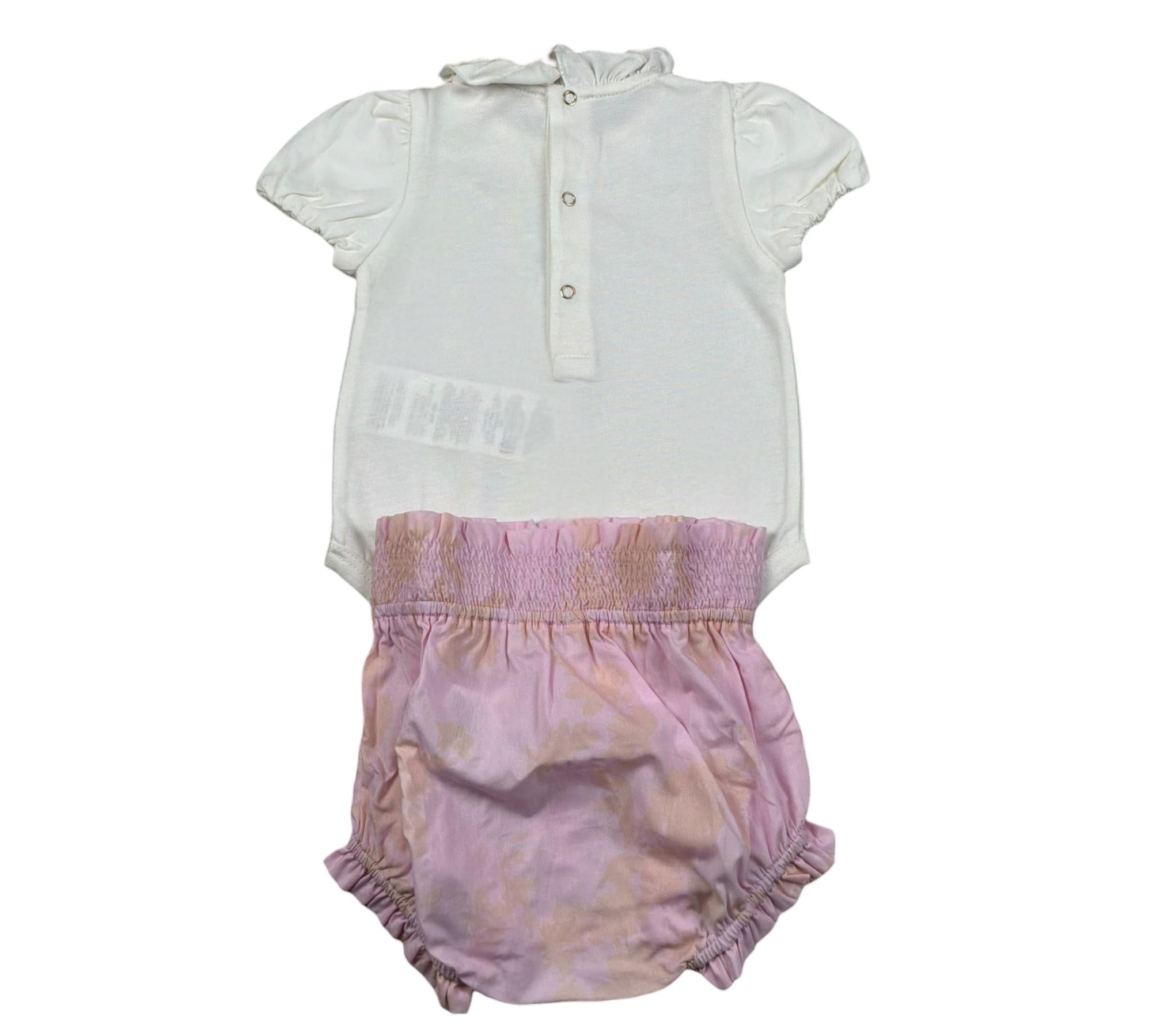 Elisabetta Franchi Completo 2 Pezzi Body-Culotte Bicolore per Neonata ENCD099 BIANCO/ROSA ELISABETTA FRANCHI 