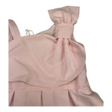 Y-Clu Einfarbiges Zeremonienkleid mit rosa Schleife für Mädchen